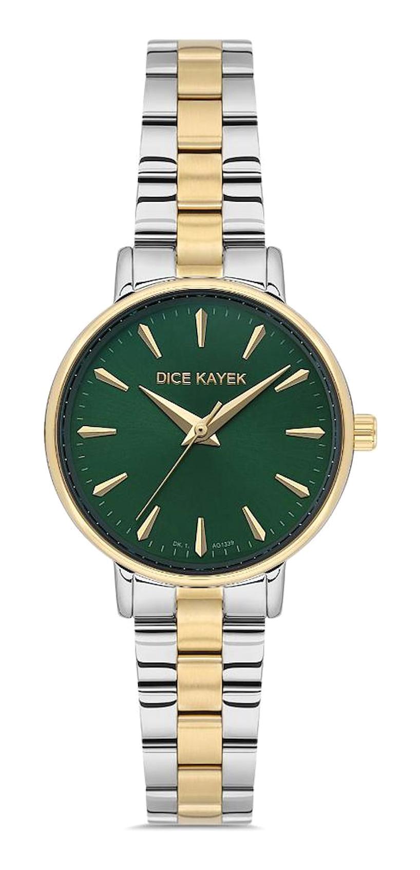 Dice Kayek DK.1.AG1339.03 27 mm Altın-Gri Çelik Kordon Analog Kadın Kol Saati