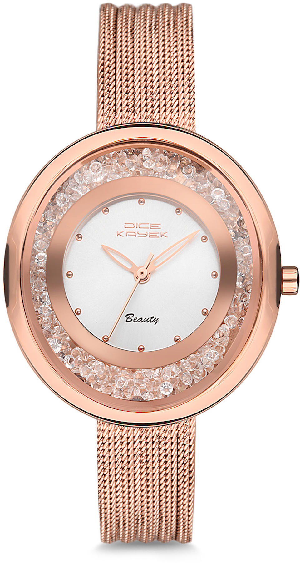 Dice Kayek DK.1.AG1093.01 34 mm Rose Gold Metal Kordon Analog Kadın Kol Saati