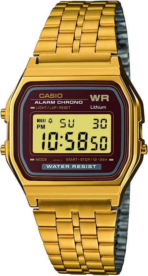 Casio A159WGEA-5DF Takvimli 33.2 mm Altın Çelik Kordon Dijital Kadın Kol Saati