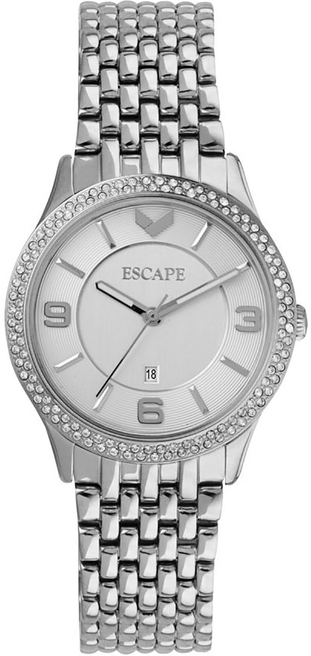 Escape EC1137-101 Takvimli 35 mm Gri Çelik Kordon Analog Kadın Kol Saati