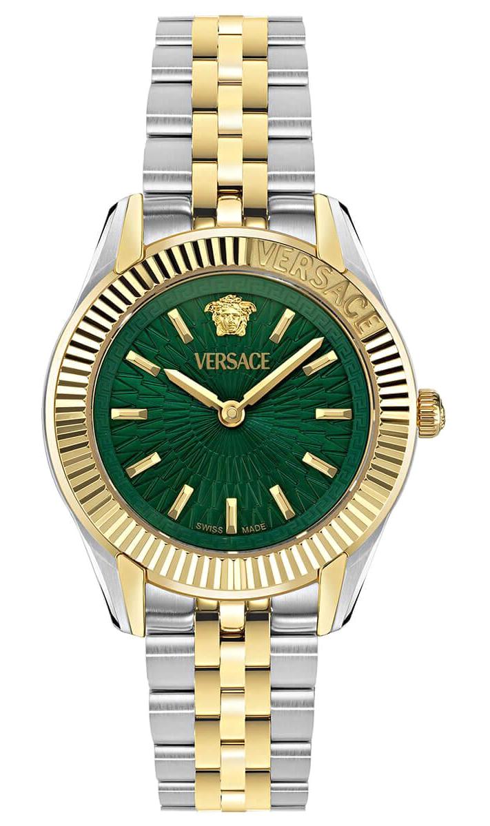 Versace VRSCVE9CA0324 30 mm Altın-Gri Çelik Kordon Analog Kadın Kol Saati