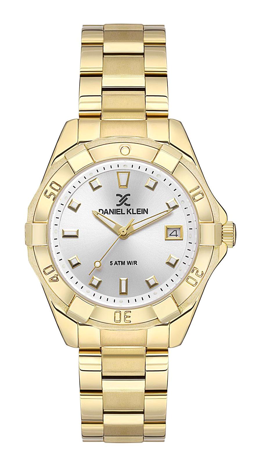 Daniel Klein DK.1.13582-5 Takvimli 34 mm Altın Metal Kordon Analog Kadın Kol Saati