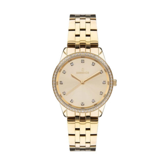 Essence ES6757FE.110 35 mm Altın Çelik Kordon Analog Kadın Kol Saati