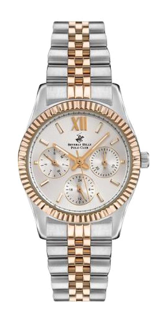 Beverly Hills Polo Club BP3169C.530 38 mm Gri-Rose Gold Çelik Kordon Analog Kadın Kol Saati