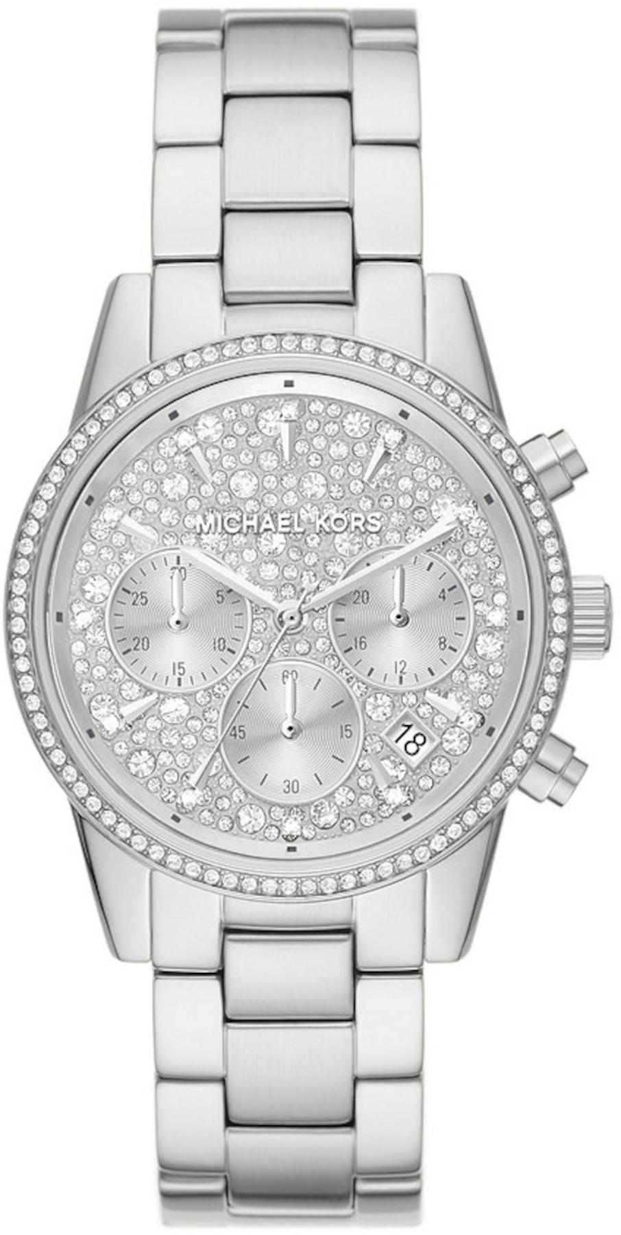 Michael Kors MK7301 Takvimli 37 mm Gri Çelik Kordon Analog Kadın Kol Saati