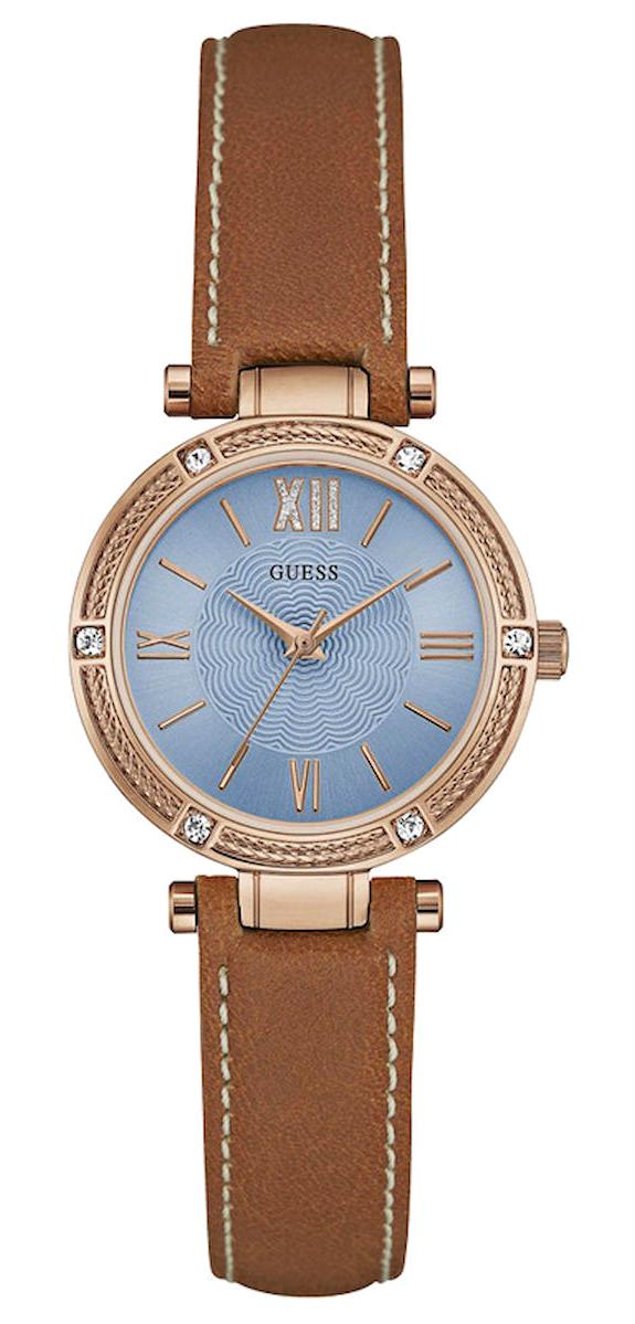 Guess GUW0838L2 30 mm Kahverengi Deri Kordon Analog Kadın Kol Saati