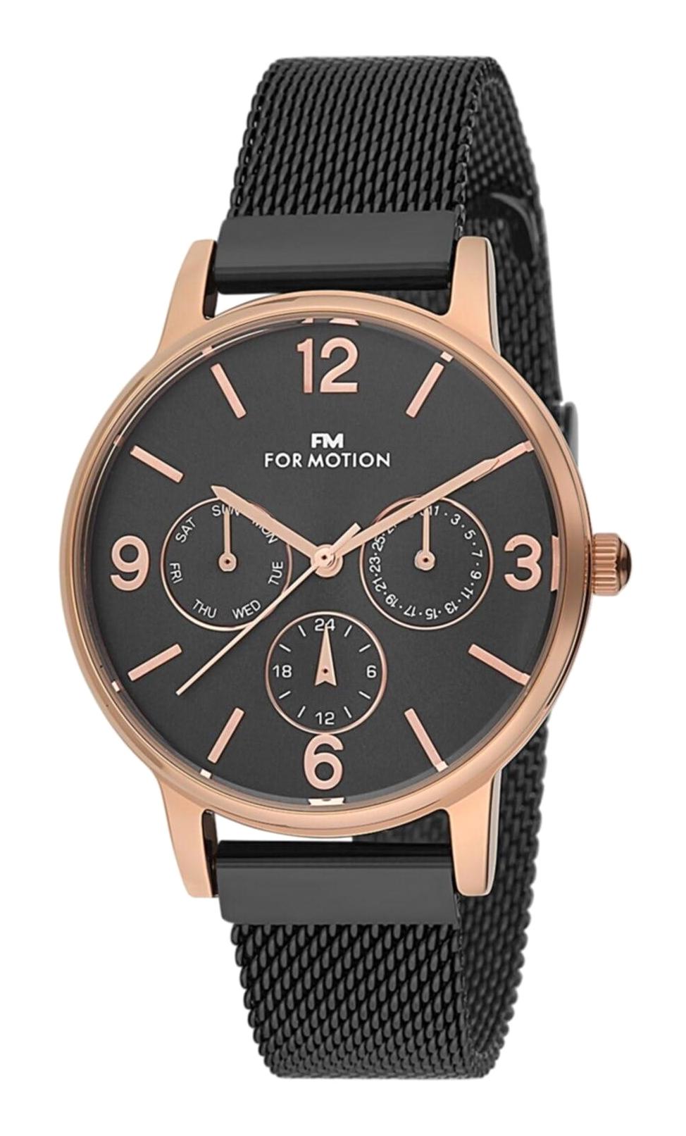 For Motion FM.B01144H.04 36 mm Siyah Çelik Kordon Analog Kadın Kol Saati