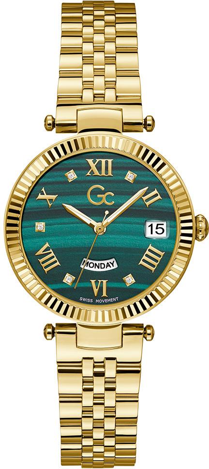 Guess GCZ01006L9MF Takvimli 34 mm Altın Çelik Kordon Analog Kadın Kol Saati
