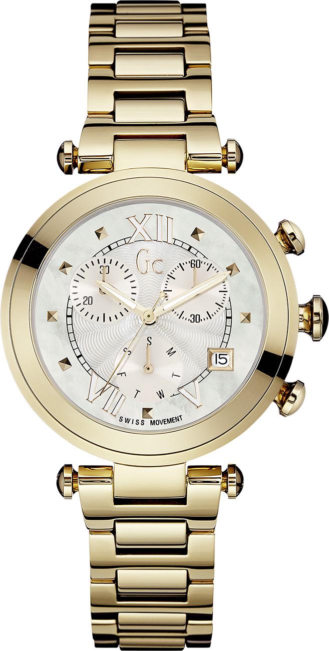 Guess GCY05008M1 Takvimli 36 mm Altın Çelik Kordon Analog Kadın Kol Saati