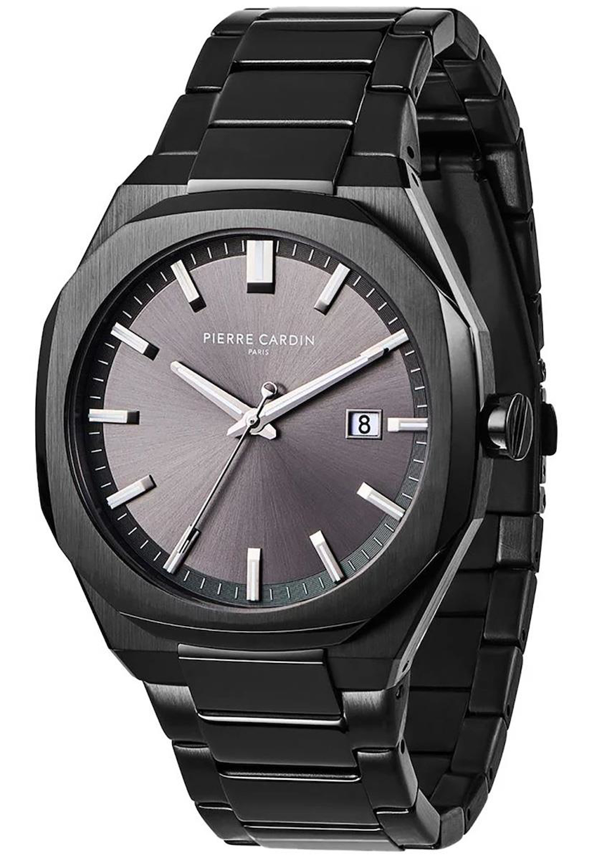 Pierre Cardin CF.0402.SB Takvimli 42 mm Siyah Çelik Kordon Analog Kadın Kol Saati