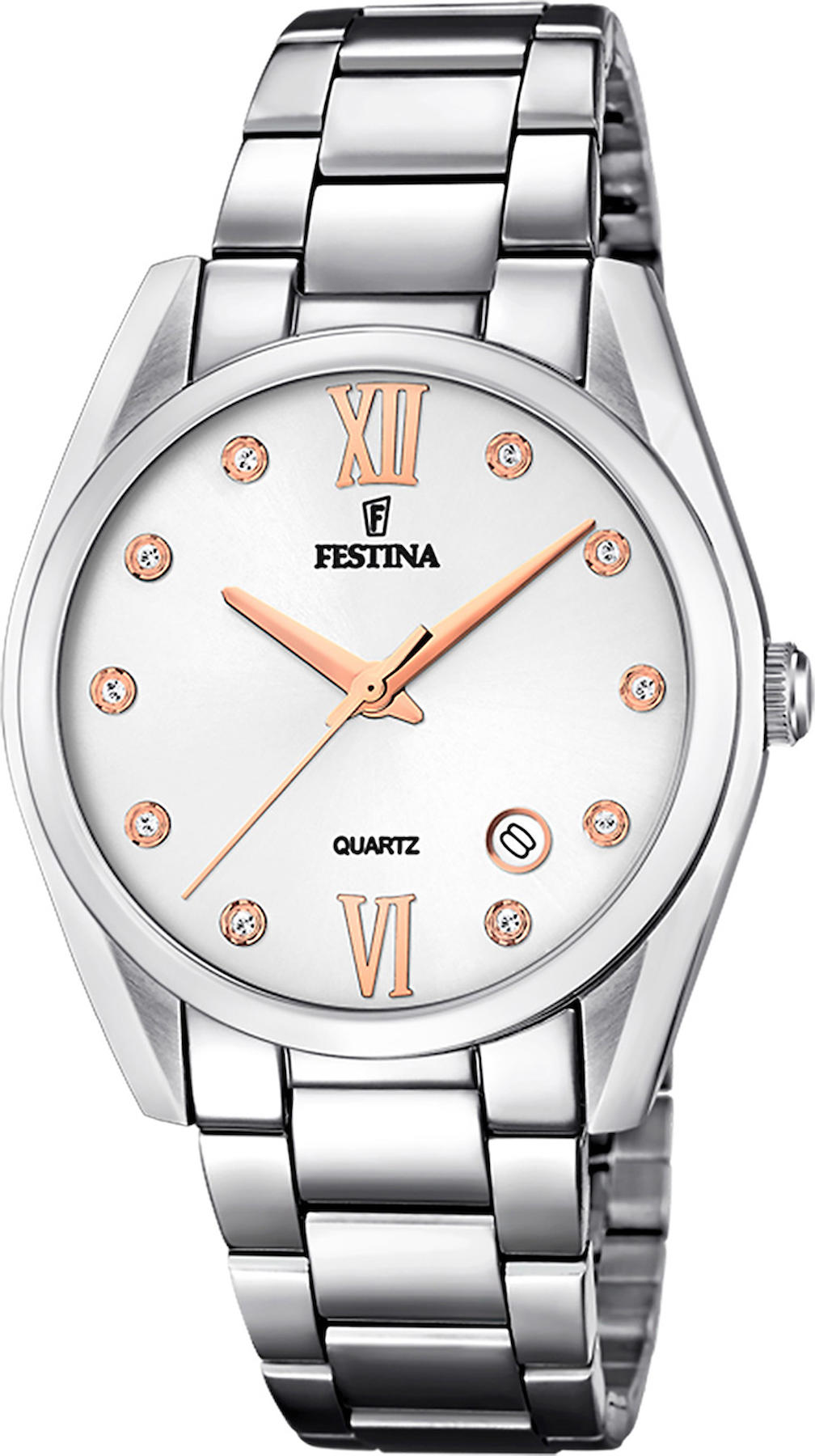 Festina F16790-A 37 mm Gri Çelik Kordon Analog Kadın Kol Saati