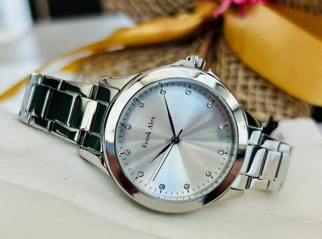 Frank Alex FA.14044M.01 33 mm Gri Çelik Kordon Analog Kadın Kol Saati