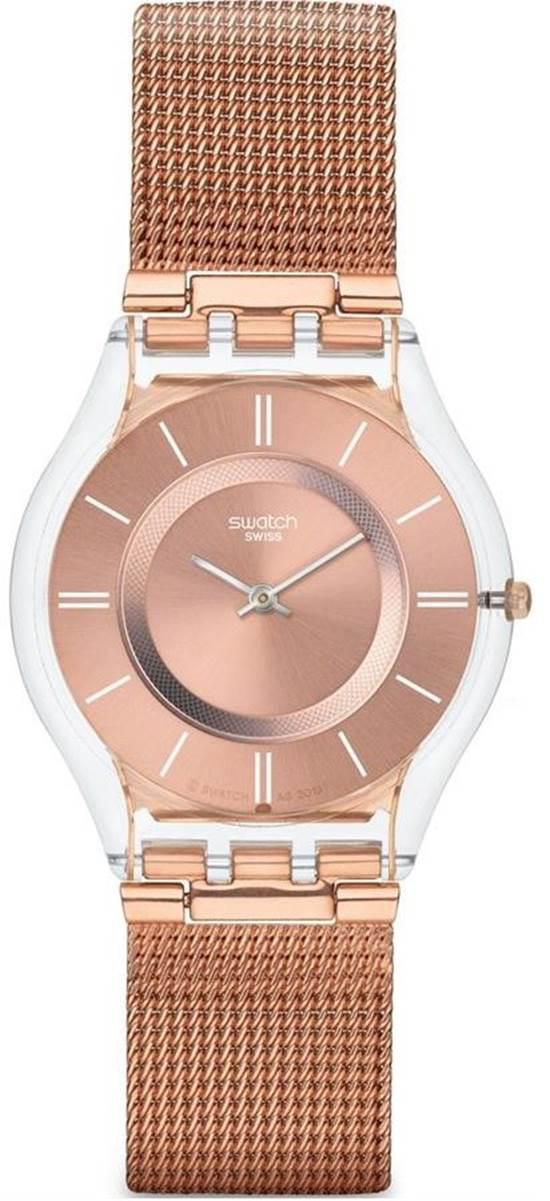 Swatch SFP115M 47 mm Rose Gold Silikon Kordon Analog Kadın Kol Saati