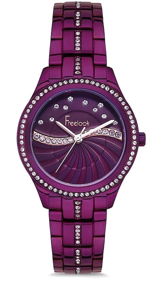 Freelook F.8.1057.04 30 mm Mor Çelik Kordon Analog Kadın Kol Saati