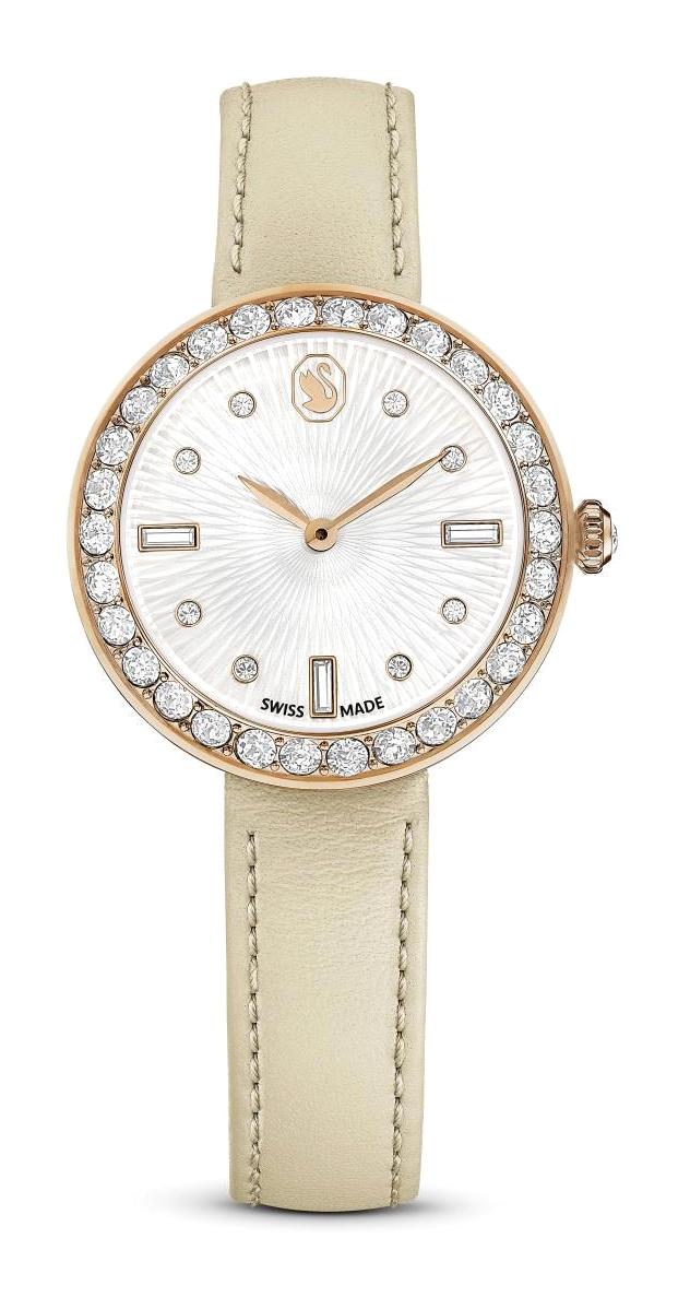 Swarovski 5672968 31-35 mm Krem Deri Kordon Analog Kadın Kol Saati