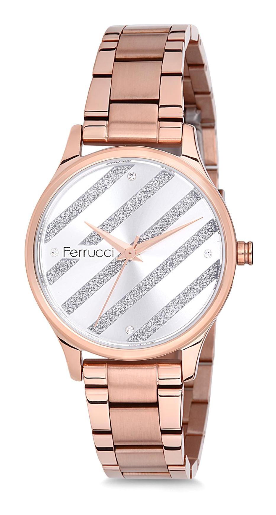 Ferrucci 9FM860 38 mm Rose Gold Metal Kordon Analog Kadın Kol Saati