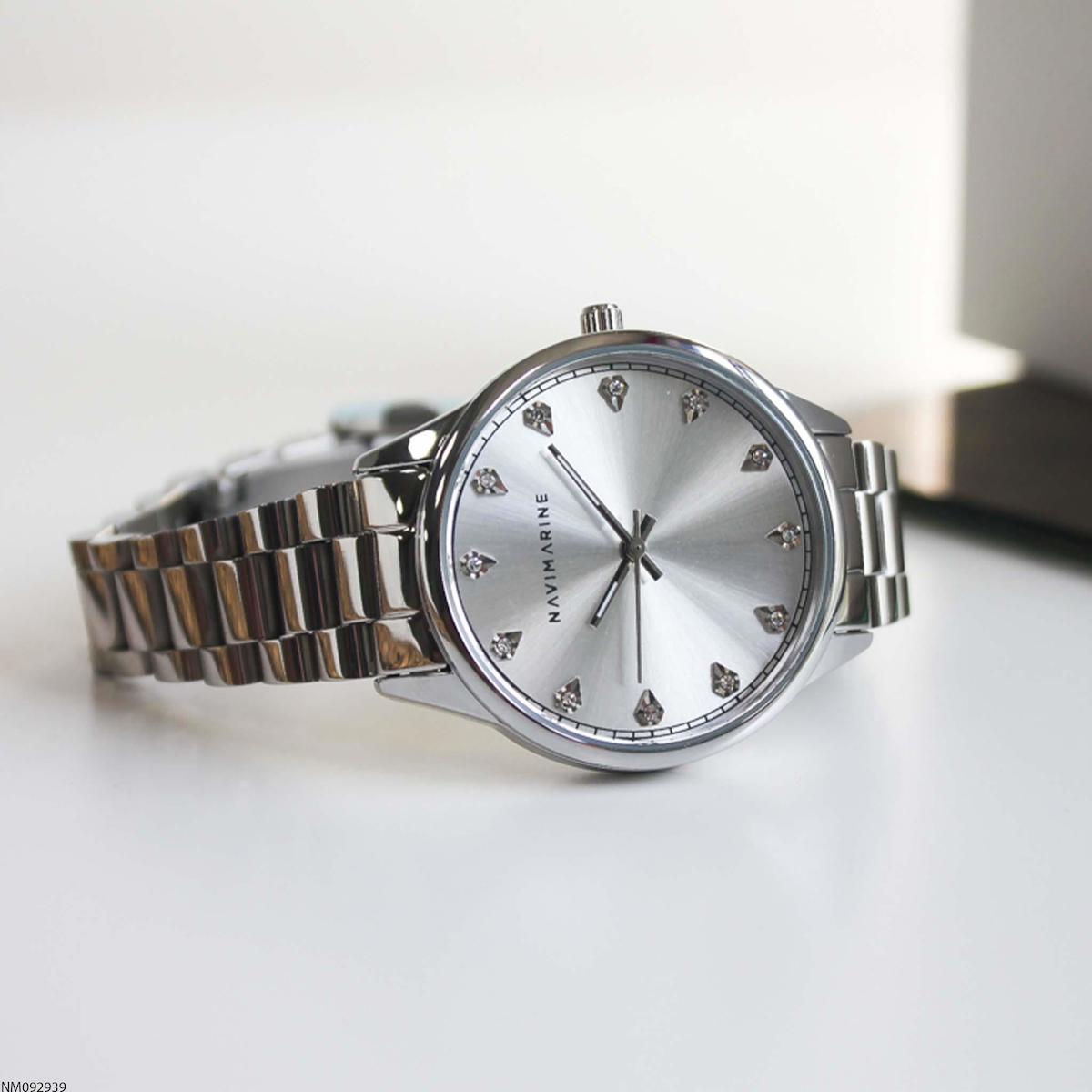 Navimarine NM092939 30 mm Gri Çelik Kordon Analog Kadın Kol Saati