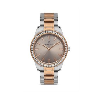 Daniel Klein DKE.1.10302.4 34 mm Gri-Rose Gold Metal Kordon Analog Kadın Kol Saati