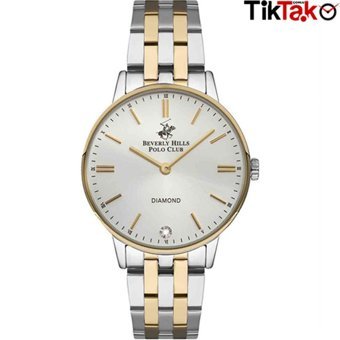 Beverly Hills Polo Club BP3289X.230 47 mm Altın-Gri Çelik Kordon Analog Kadın Kol Saati