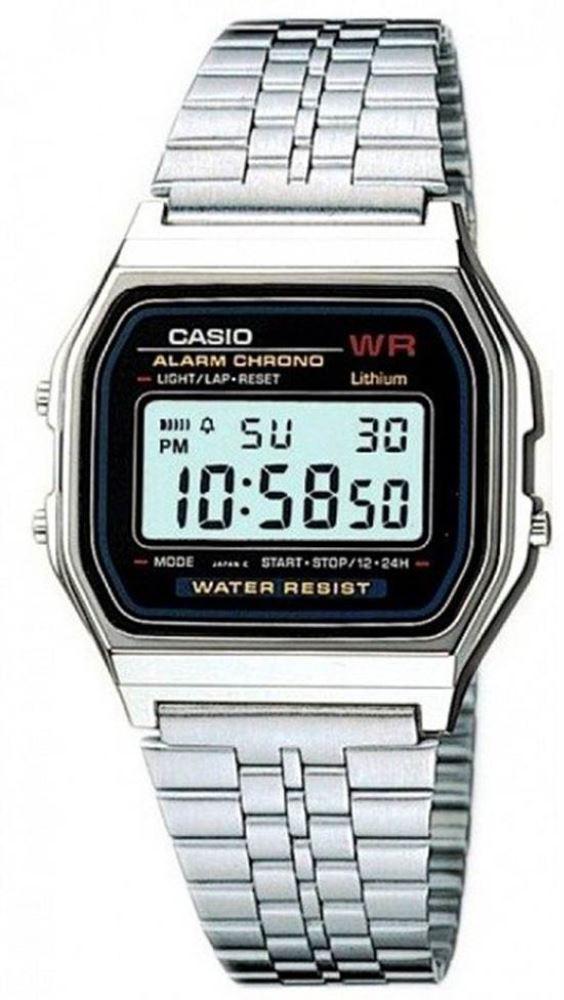 Casio A159W-N1DF Takvimli 33.2 mm Gri Çelik Kordon Dijital Kadın Kol Saati