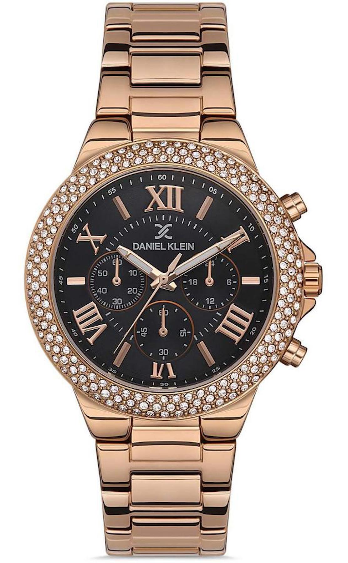 Daniel Klein DKE.1.10241.4 Takvimli 39 mm Rose Gold Metal Kordon Analog Kadın Kol Saati