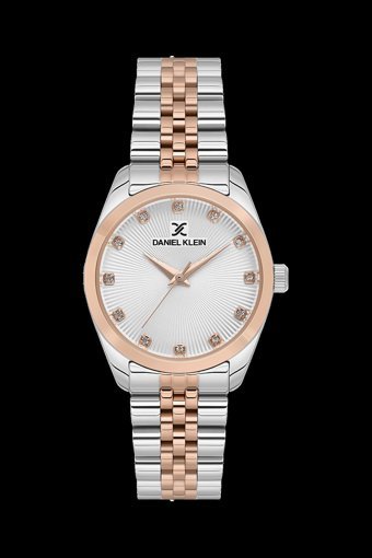 Daniel Klein DKF.2306.04 36 mm Gri-Rose Gold Metal Kordon Analog Kadın Kol Saati