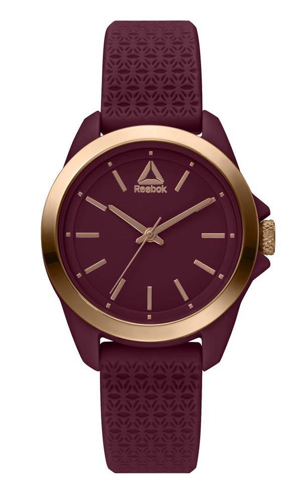 Reebok RD-PRI-L2-PFIF-F2 34 mm Mor Silikon Kordon Analog Kadın Kol Saati