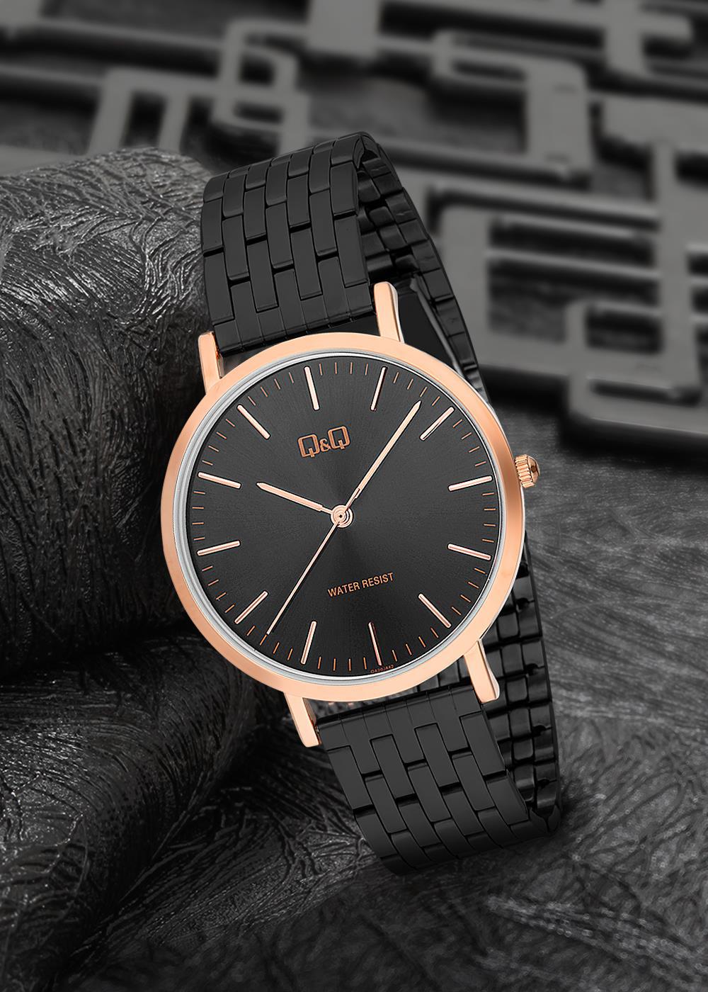 Q&Q G2494 36 mm Siyah Metal Kordon Analog Kadın Kol Saati