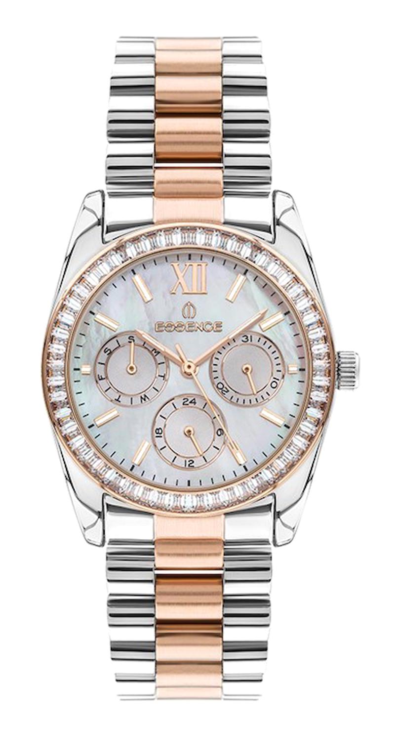 Essence ES6786FE.520 Takvimli 36 mm Altın-Gri Çelik Kordon Analog Kadın Kol Saati