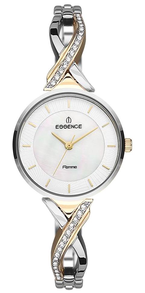Essence D1110.220 30 mm Altın-Gri Çelik Kordon Analog Kadın Kol Saati