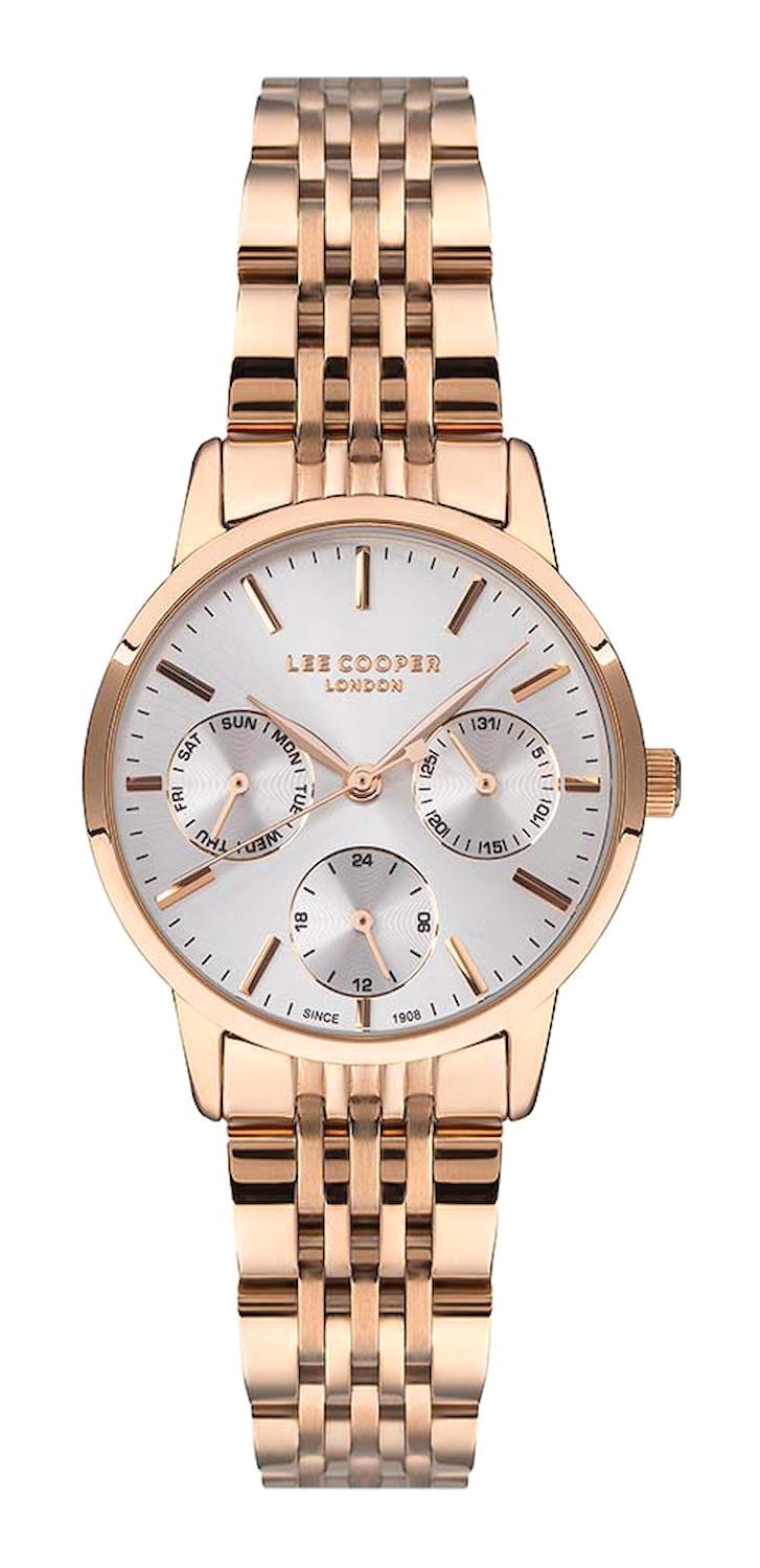 Lee Cooper LC07358.430-NM Takvimli 40 mm Rose Gold Plastik Kordon Analog Kadın Kol Saati