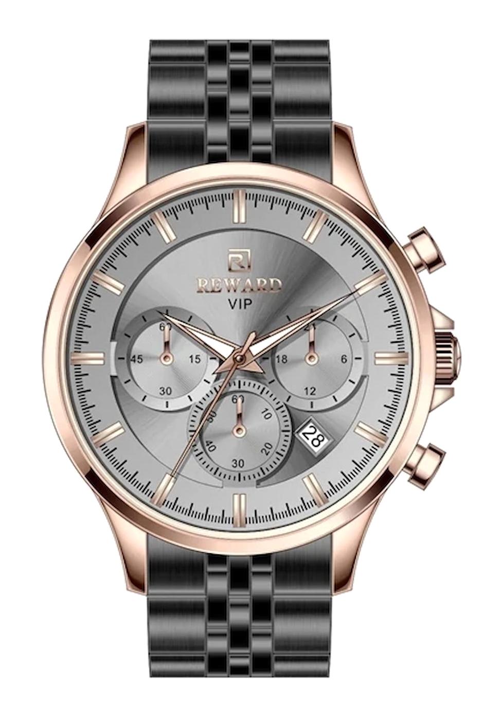 Reward A144301 Takvimli 36 mm Siyah Çelik Kordon Analog Kadın Kol Saati