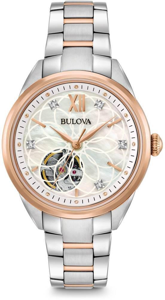 Bulova 98P170 34.5 mm Gri Çelik Kordon Analog Kadın Kol Saati