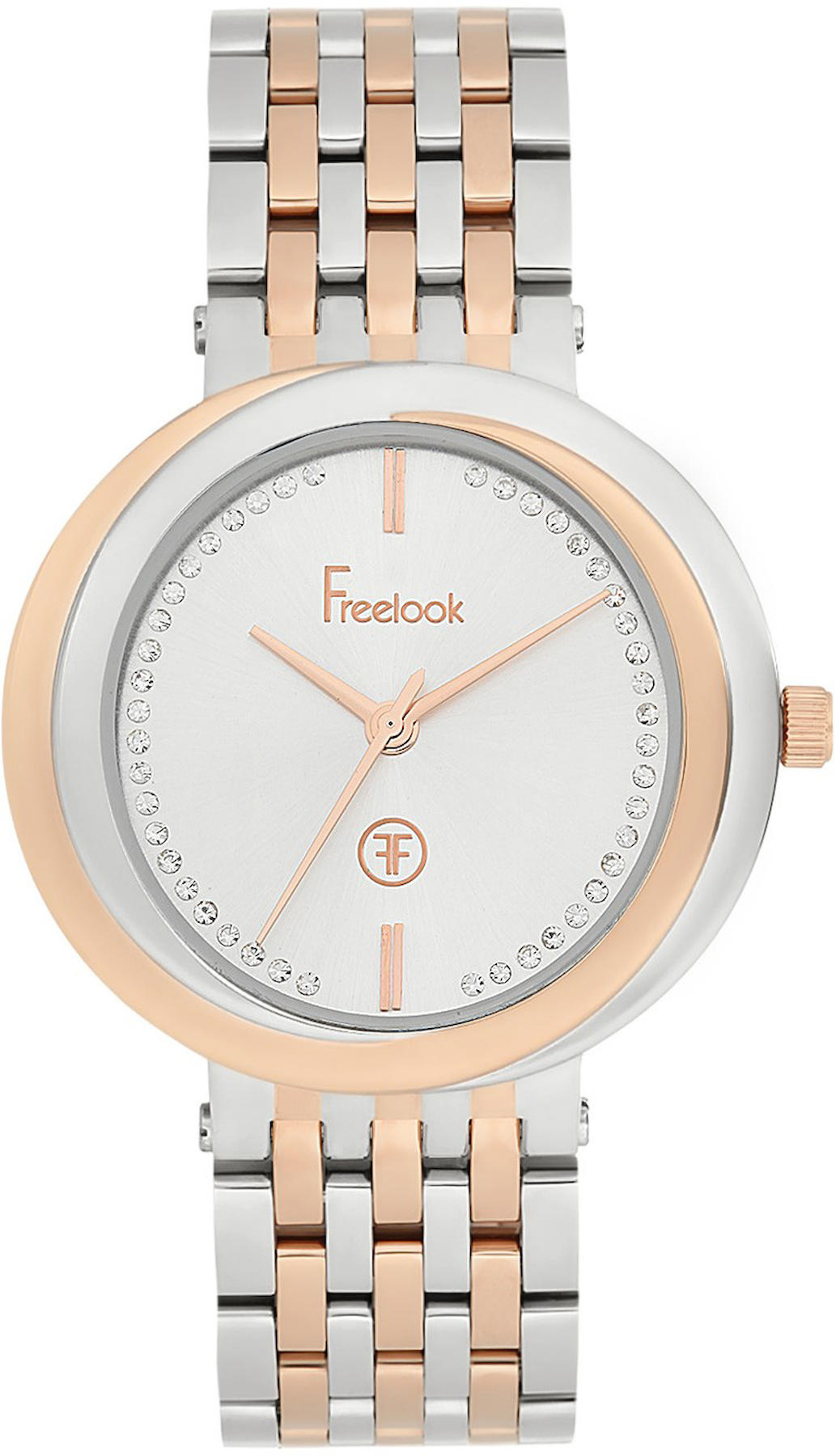 Freelook F.1.1020.01 30 mm Gri-Rose Gold Çelik Kordon Analog Kadın Kol Saati