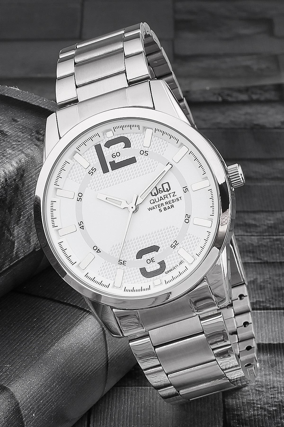 Q&Q 3G392 36 mm Gri Metal Kordon Analog Kadın Kol Saati