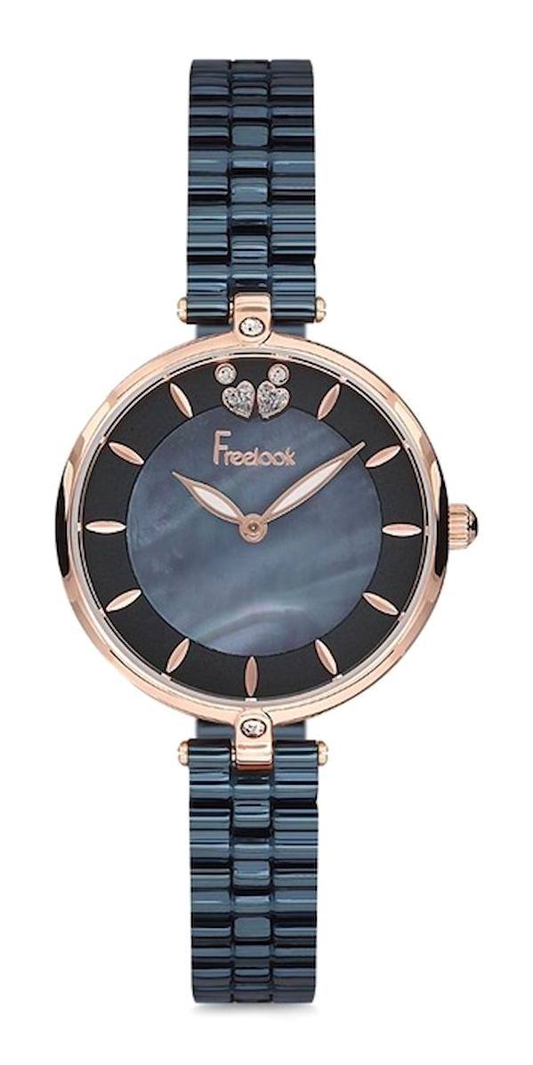 Freelook F.7.1010.03 34 mm Lacivert Çelik Kordon Analog Kadın Kol Saati