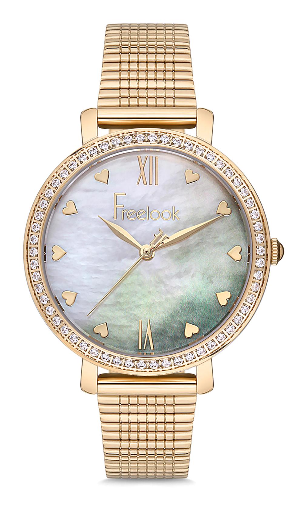 Freelook FL.1.10058.4 25 mm Altın Çelik Kordon Analog Kadın Kol Saati