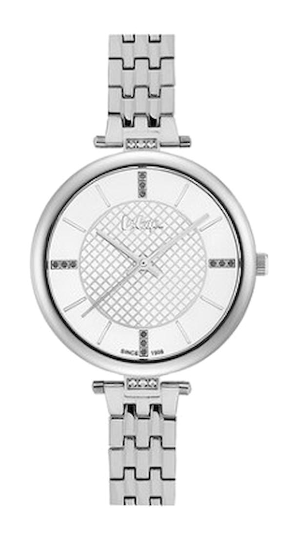 Lee Cooper LC06464.330 40 mm Gri Metal Kordon Analog Kadın Kol Saati