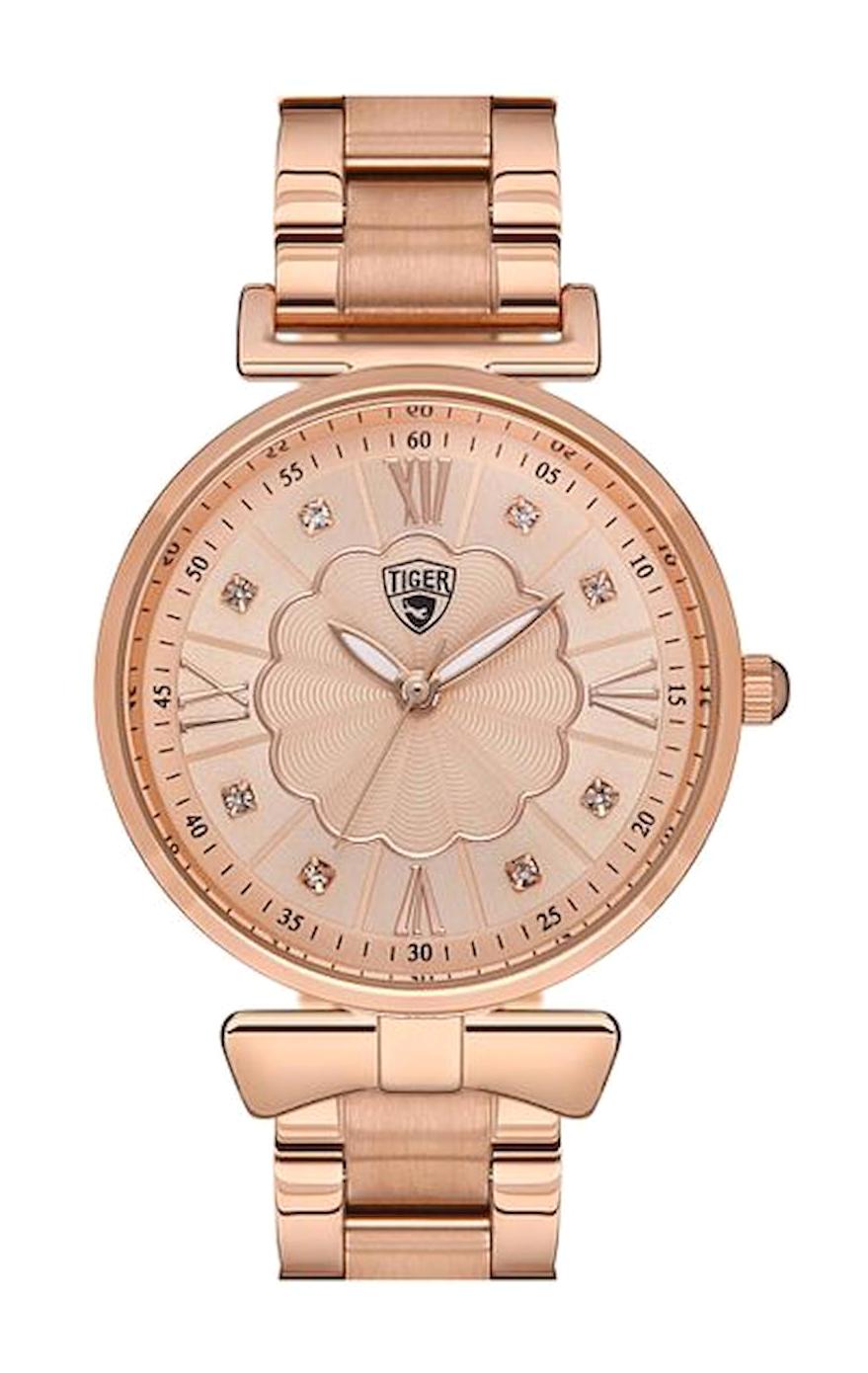 Tiger 565E 20-25 mm Rose Gold Çelik Kordon Analog Kadın Kol Saati