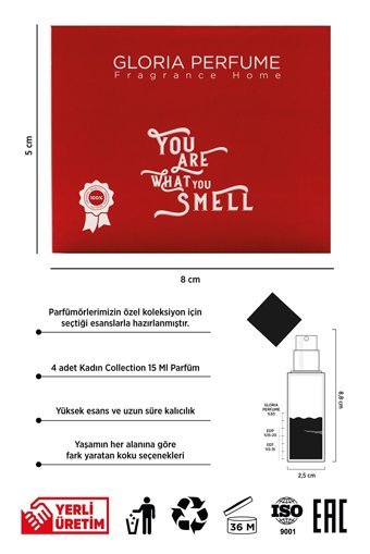 Gloria Perfume You Are What You Smell 4 Parça Mini Kadın Parfüm Seti EDP