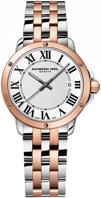Raymond Weil RW5391-SP5-00300 Takvimli 28 mm Gri-Rose Gold Çelik Kordon Analog Kadın Kol Saati
