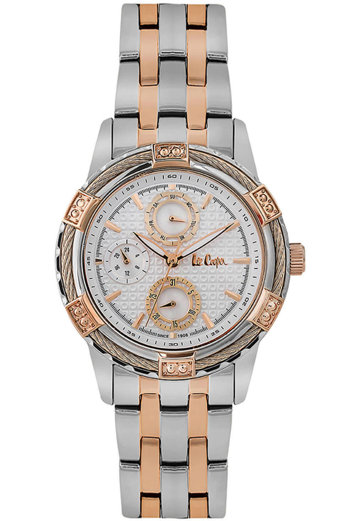 Lee Cooper LC06652.530 40 mm Gri Çelik Kordon Analog Kadın Kol Saati