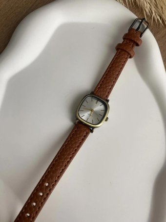 Bs Still 20 mm Kahverengi Deri Kordon Analog Kadın Kol Saati