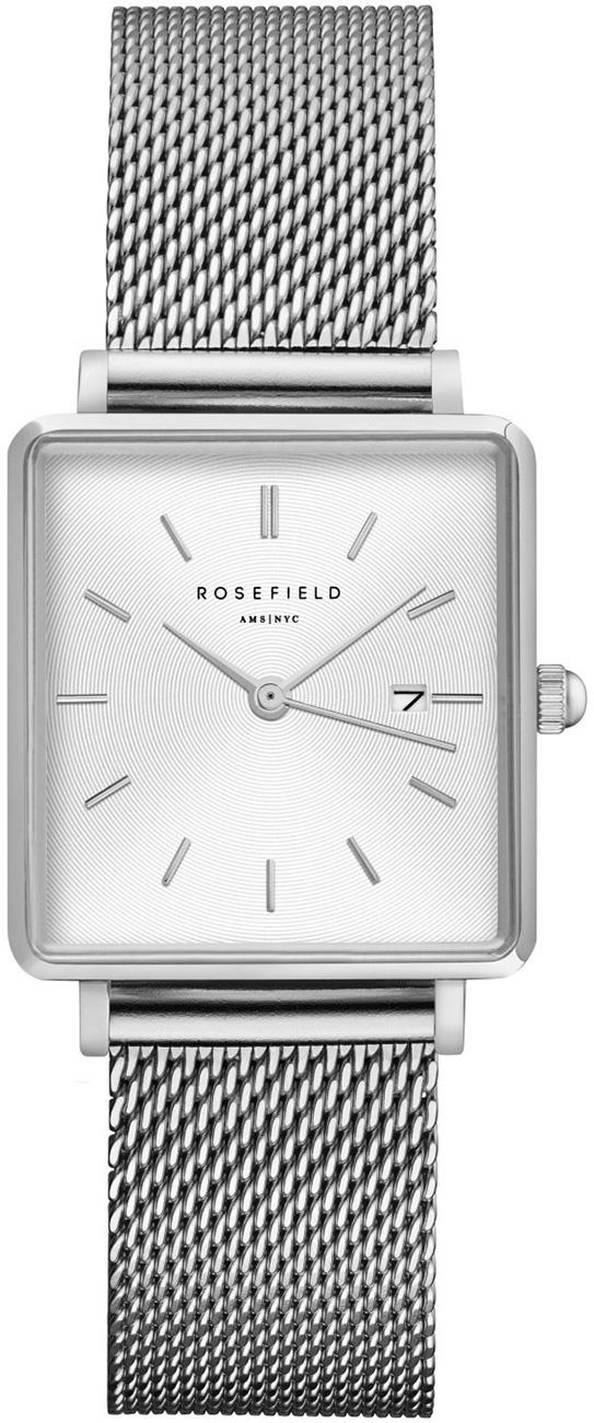 Rosefield QWSS.Q02 Takvimli 28 mm Gri Çelik Kordon Analog Kadın Kol Saati