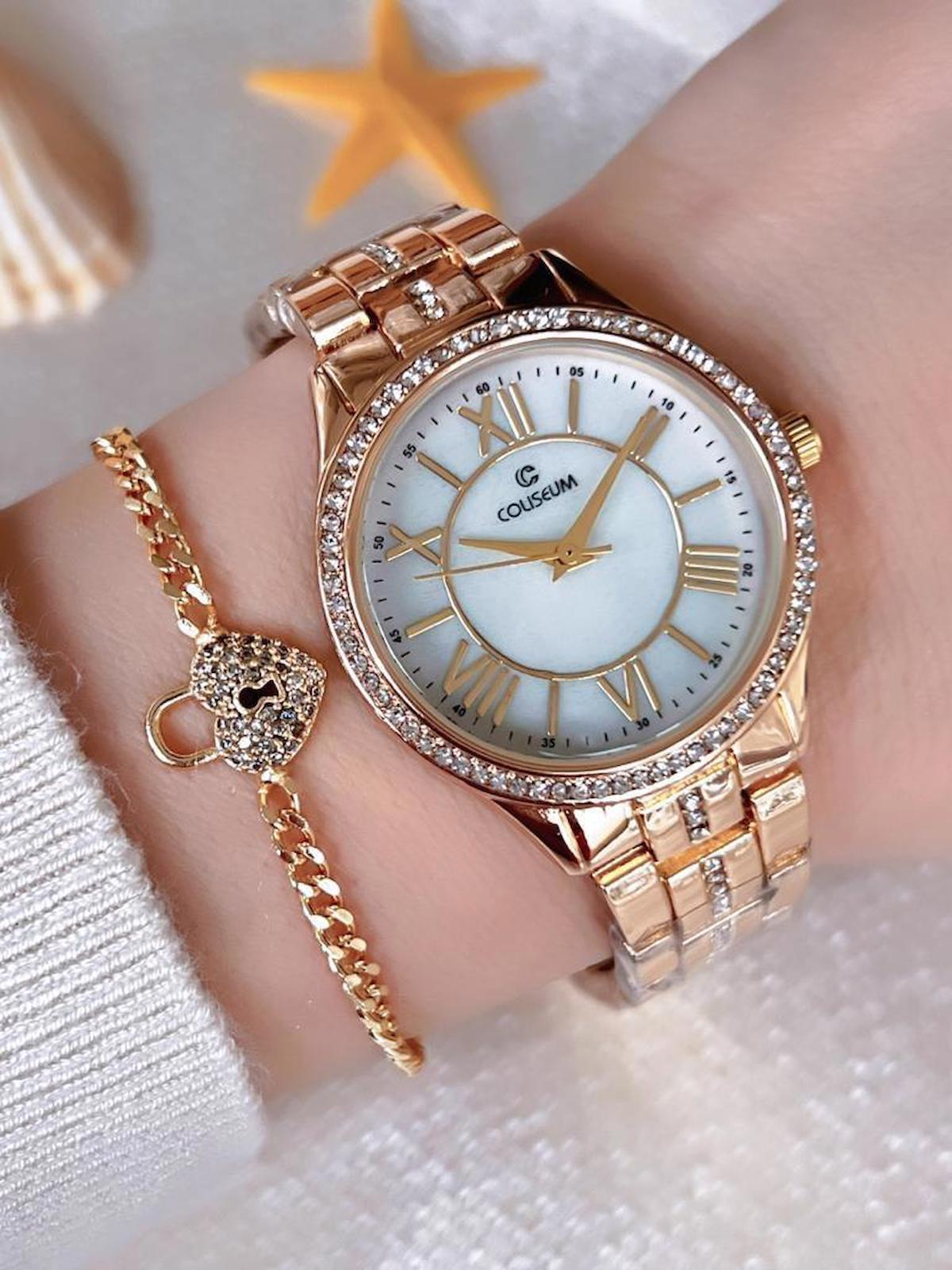 Coliseum CLS.B1.004 39 mm Altın Metal Kordon Analog Kadın Kol Saati