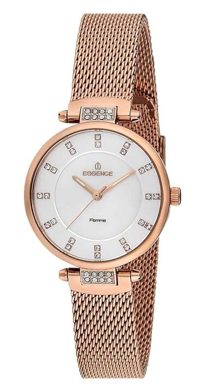 Essence D1038.420 28 mm Rose Gold Hasır Kordon Analog Kadın Kol Saati