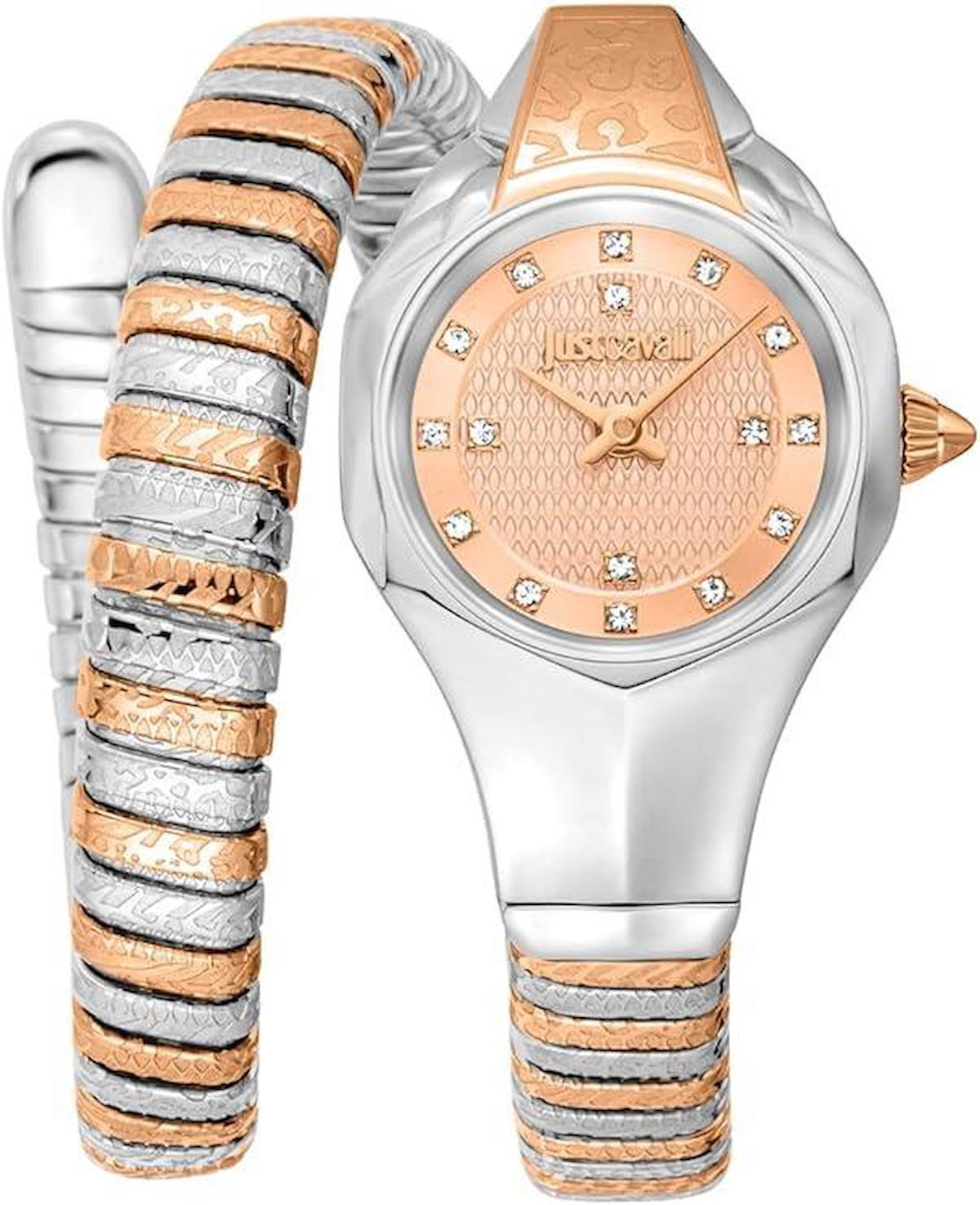Just Cavalli JC1L270M0065 22 mm Gri-Rose Gold Çelik Kordon Analog Kadın Kol Saati