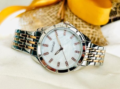 Ferrucci FC.14376M.03 33 mm Gri-Rose Gold Çelik Kordon Analog Kadın Kol Saati