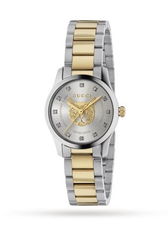 Gucci YA1265016 36 mm Altın-Gri Çelik Kordon Analog Kadın Kol Saati
