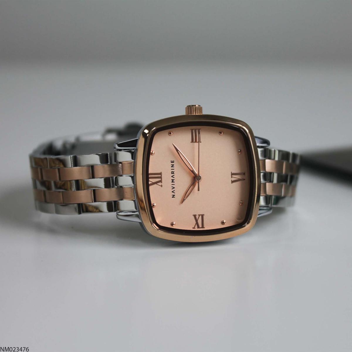 Navimarine NM023476 30 mm Gri-Rose Gold Çelik Kordon Analog Kadın Kol Saati